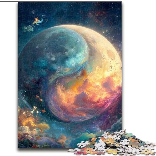 Puzzle für Teenager, 1000 Teile, Yin und Yang, entspannendes intellektuelles Lernspielzeug, Geburtstagsgeschenk, Geschenke, Wandkunst (Größe 50x75cm) von NBDSOYEWO