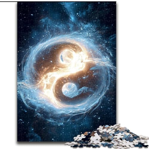 Puzzle für Teenager, 1000 Teile, Yin und Yang, für Kinder ab 14 Jahren Jedes Teil ist einzigartig – lustiges und herausforderndes Spiel für die ganze Familie Tolles Geschenk (Größe 26x38cm) von NBDSOYEWO