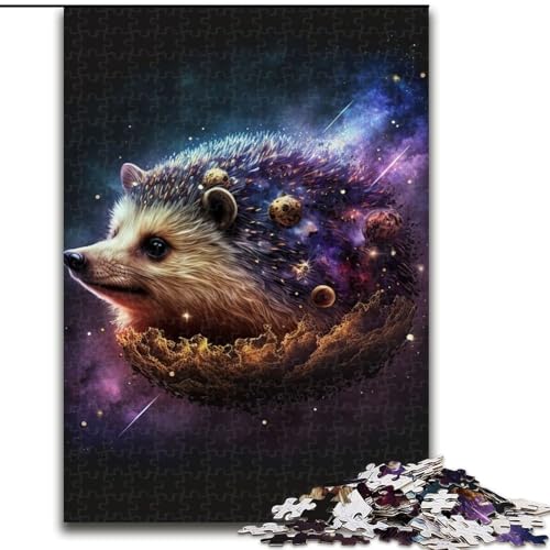 Puzzle für Teenager, 1000 Teile, bunter Igel, entspannendes intellektuelles Lernspielzeug, Geburtstagsgeschenk, Geschenke, Wandkunst (Größe 26x38cm) von NBDSOYEWO