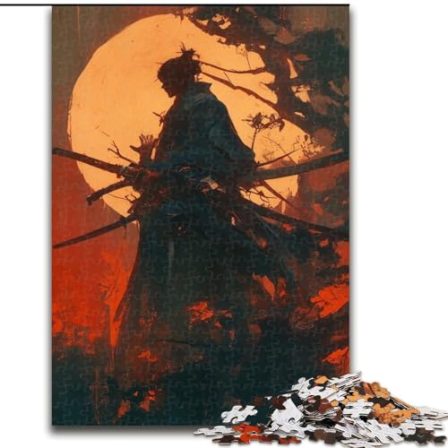 Puzzle für Teenager, 1000 Teile, geheimnisvoller Ninja-Samurai, Elefantenspielzeug, intellektuelles Spiel, Geburtstagsgeschenk, Geschenke, Wandkunst für Kinder ab 14 Jahren (Größe 26x38cm) von NBDSOYEWO