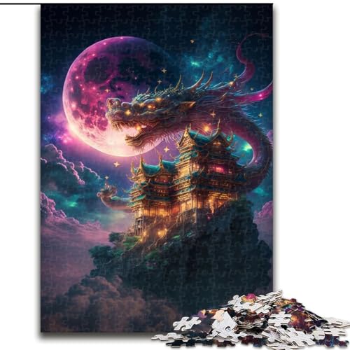 Puzzle für Teenager, 1000 Teile, japanischer Drache, Familienunterhaltungsspielzeug, ganze Familie, ab 14 Jahren (Größe 50x75cm) von NBDSOYEWO