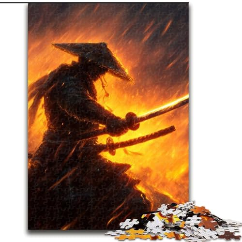Puzzle für Teenager, 1000 Teile, japanischer Neon-Ninja, für Lernspiele, Herausforderungsspielzeug, verbessert das Gedächtnis für 14-Jährige (Größe 50x75cm) von NBDSOYEWO