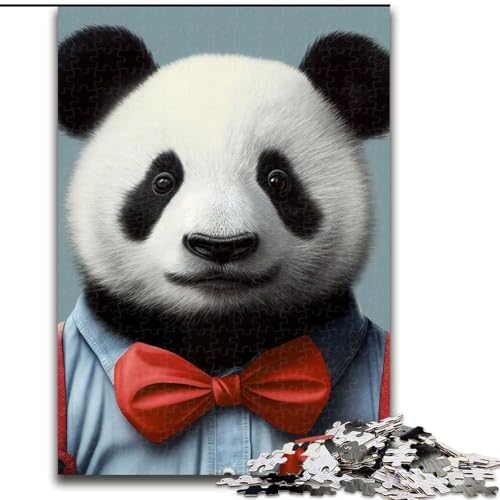Puzzle für Teenager, 1000 Teile, lustiges Panda-Anzug-Tier, Familienunterhaltungsspielzeug, ganze Familie, ab 14 Jahren (Größe 50x75cm) von NBDSOYEWO