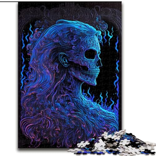 Puzzle für Teenager, 1000 Teile, makabres Porträt, für Lernspiele, Herausforderungsspielzeug, verbessert das Gedächtnis für 14-Jährige (Größe 26x38cm) von NBDSOYEWO