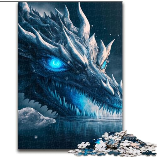 Puzzle für Teenager, 1000 Teile, mystisches Drachen-Kunstwerk, Familienunterhaltungsspielzeug, ganze Familie, ab 14 Jahren (Größe 26x38cm) von NBDSOYEWO
