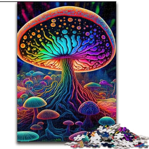 Puzzle für Teenager, 1000 Teile, psychedelisch, Familienunterhaltungsspielzeug, ganze Familie, ab 14 Jahren (Größe 26x38cm) von NBDSOYEWO