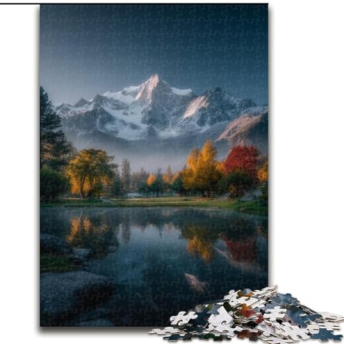 Puzzle für Teenager, 1000 Teile, wunderschöne Berge und Seen, entspannendes intellektuelles Lernspielzeug, Geburtstagsgeschenk, Geschenke, Wandkunst (Größe 26x38cm) von NBDSOYEWO