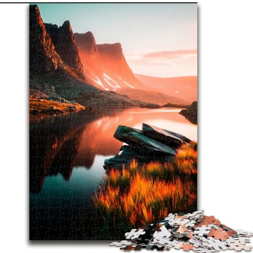Puzzle für Teenager, 1000 Teile, wunderschöne Berge und Seen, entspannendes intellektuelles Lernspielzeug, Geburtstagsgeschenk, Geschenke, Wandkunst (Größe 50x75cm) von NBDSOYEWO