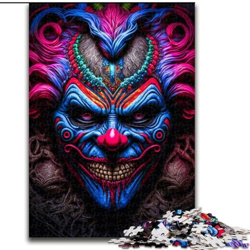 Puzzle für Teenager, 1000 Teile Puzzle Psycho Clown, Lernspielzeug für Teenager, ganze Familie ab 14 Jahren (Größe 50x75cm) von NBDSOYEWO