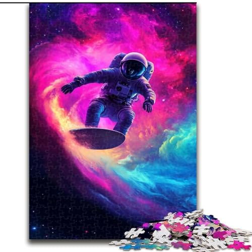Puzzle für Teenager, 1000-teiliges Puzzle, Astronauten-Weltraum-Surfen, lehrreich, ganze Familie (Größe 50x75cm) von NBDSOYEWO