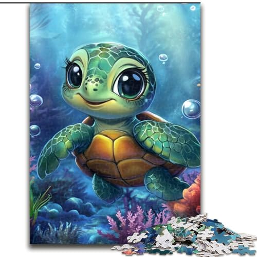 Puzzle für Teenager, Baby-Schildkröte, Lernspiele, Heimdekoration, ganze Familie (Größe 26x38cm) von NBDSOYEWO