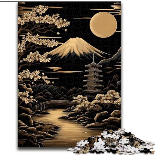 Puzzle für Teenager, Berg Fuji, Japan, Lernspiele, Heimdekoration, ganze Familie (Größe 50x75cm) von NBDSOYEWO