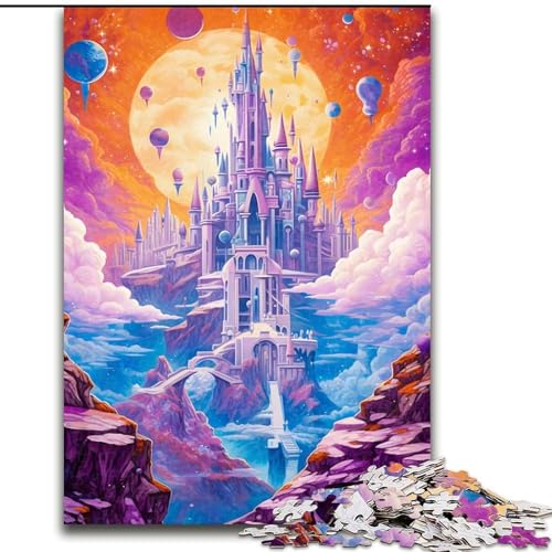 Puzzle für Teenager, Fantasie-Stadt, Türme, Wolken, Lernspiele, Heimdekoration, ganze Familie (Größe 26x38cm) von NBDSOYEWO