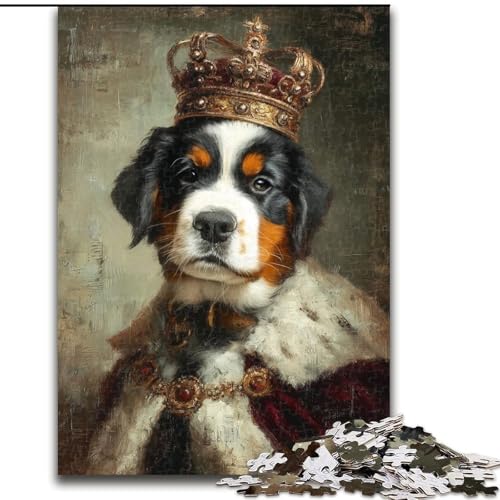 Puzzle für Teenager, Retro-Hund, Lernspiele, Heimdekoration, ganze Familie (Größe 26x38cm) von NBDSOYEWO
