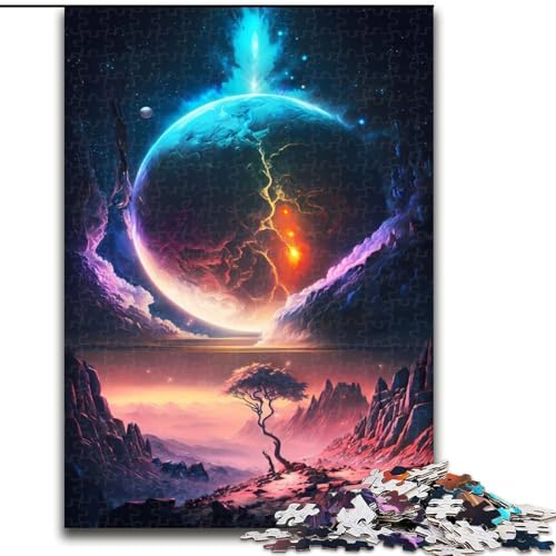 Puzzle für Teenager, Stern-Sonnenuntergangsgalaxie, Lernspiele, Heimdekoration, ganze Familie (Größe 50x75cm) von NBDSOYEWO