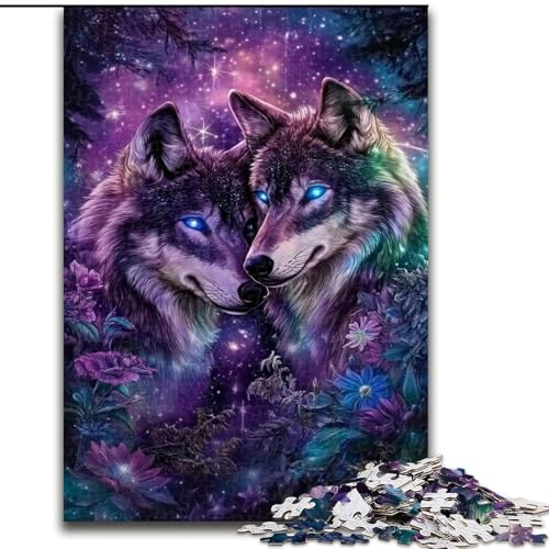 Puzzle für Teenager, Wolf, Lernspiele, Heimdekoration, ganze Familie (Größe 26x38cm) von NBDSOYEWO