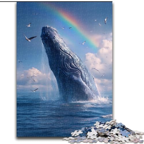 Puzzle für Teenager, geheimnisvoller Wal, Lernspiele, Heimdekoration, ganze Familie (Größe 50x75cm) von NBDSOYEWO