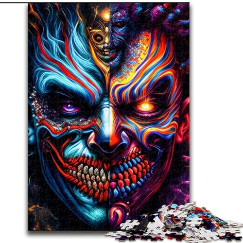 Puzzle für Teenager Der Psycho-Clown, Lernspiele, Heimdekoration, ganze Familie (Größe 26x38cm) von NBDSOYEWO