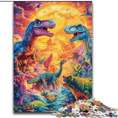 Puzzle mit 1000 Teilen für Erwachsene, Dinosaurier, zum Stressabbau, schwierige Herausforderung, Wichtelgeschenke für Kinder ab 14 Jahren (Größe 50x75cm) von NBDSOYEWO