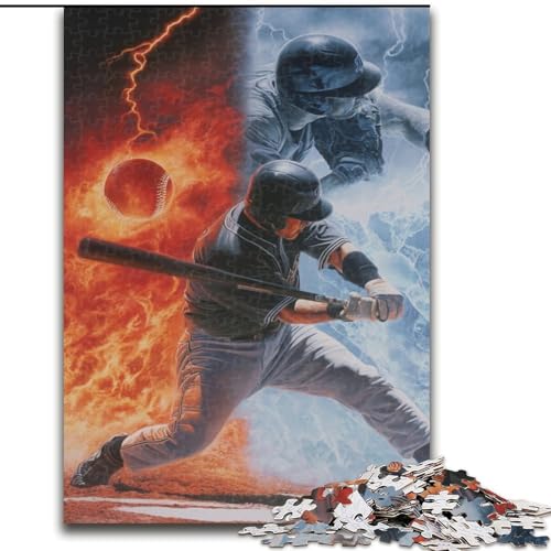 Puzzle mit 1000 Teilen für Erwachsene, Eishockey, zum Stressabbau, schwierige Herausforderung, Wichtelgeschenke für Kinder ab 14 Jahren (Größe 50x75cm) von NBDSOYEWO