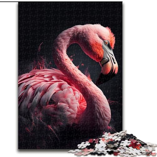 Puzzle mit 1000 Teilen für Erwachsene, Flamingo, lustig, zum Stressabbau, schwierige Herausforderung, Wichtelgeschenke für Kinder ab 14 Jahren (Größe 50x75cm) von NBDSOYEWO