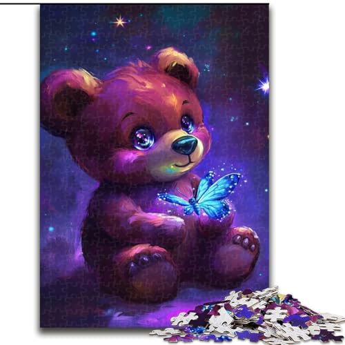 Puzzle mit 1000 Teilen für Erwachsene, Teddybär, zum Stressabbau, schwierige Herausforderung, Wichtelgeschenke für Kinder ab 14 Jahren (Größe 50x75cm) von NBDSOYEWO
