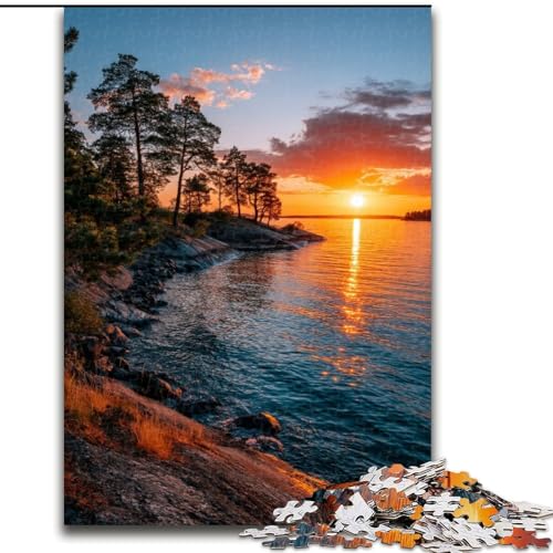 Puzzle mit 1000 Teilen für Erwachsene, wunderschöne Berge und Seen, Stressabbau, schwierige Herausforderung, Wichtelgeschenke für Kinder ab 14 Jahren (Größe 50x75cm) von NBDSOYEWO