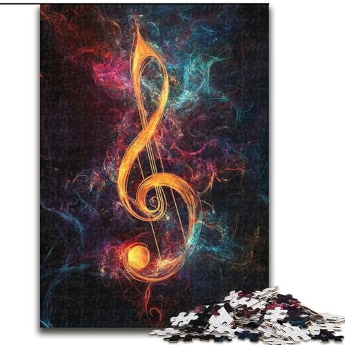 Puzzle mit 1000 Teilen für Teenager, Bunte Musiksymbole, Spielzeug, intellektuelles Spiel, stärkt die Liebe zwischen Paaren, für Kinder ab 14 Jahren (Größe 26x38cm) von NBDSOYEWO