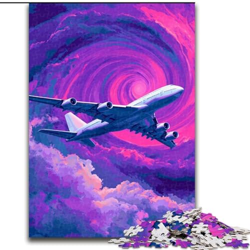 Puzzle mit 1000 Teilen für Teenager, Geschenke, Farbflugzeug, Spielzeug zum Stressabbau, einzigartige Heimdekoration und Geschenke für 14-Jährige (Größe 50x75cm) von NBDSOYEWO