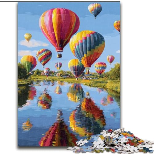 Puzzle mit 1000 Teilen für Teenager, Geschenke, Heißluftballon, Spielzeug zum Stressabbau, einzigartige Heimdekoration und Geschenke für 14-Jährige (Größe 50x75cm) von NBDSOYEWO