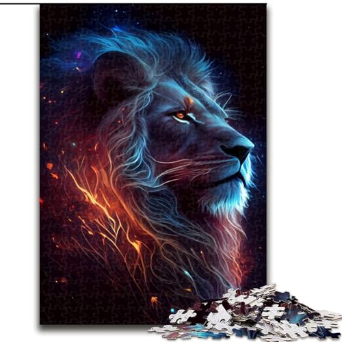 Puzzle mit 1000 Teilen für Teenager, Geschenke, Löwengesicht, trainieren Sie Ihr Gehirn und Ihre Hände, einzigartige Geburtstags- und Geschenkideen für Kinder ab 14 Jahren (Größe 50x75cm) von NBDSOYEWO