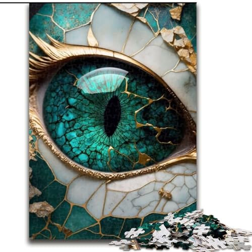 Puzzle mit 1000 Teilen für Teenager, Geschenke Auge des Jadedrachen, Spielzeug, intellektuelles Spiel, stärkt die Liebe zwischen Paaren, für Kinder ab 14 Jahren (Größe 50x75cm) von NBDSOYEWO