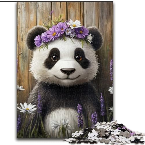 Puzzle mit 1000 Teilen für Teenager, Geschenke Lavendelpanda, Spielzeug, intellektuelles Spiel, stärkt die Liebe zwischen Paaren, für Kinder ab 14 Jahren (Größe 50x75cm) von NBDSOYEWO