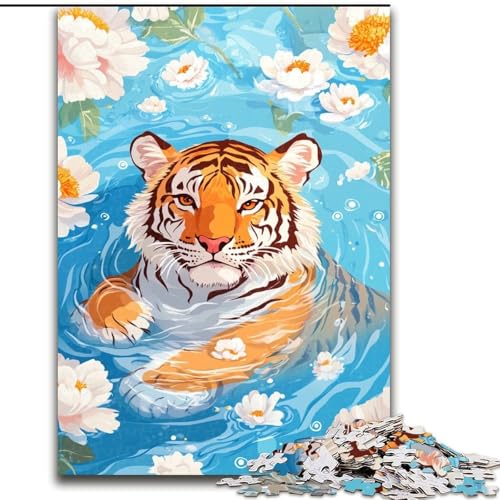 Puzzle mit 1000 Teilen für Teenager, Geschenke Tiger ist in der Badewanne, trainieren Sie Ihr Gehirn und Ihre Hände, einzigartige Geburtstags- und Geschenkideen für Kinder ab 14 Jahren (Größe 50x75cm) Puzzle mit 1000 Teilen für Teenager, Geschenke Tiger ist in der Badewanne, trainieren Sie Ihr Gehirn und Ihre Hände, einzigartige Geburtstags- und Geschenkideen für Kinder ab 14 Jahren (Größe 50x75cm) von NBDSOYEWO