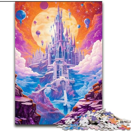 Puzzle mit 1000 Teilen für Teenager, Geschenke für Fantasy-Stadttürme und Wolken, Spielzeug zum Stressabbau, einzigartige Heimdekoration und Geschenke für 14-Jährige (Größe 50x75cm) von NBDSOYEWO