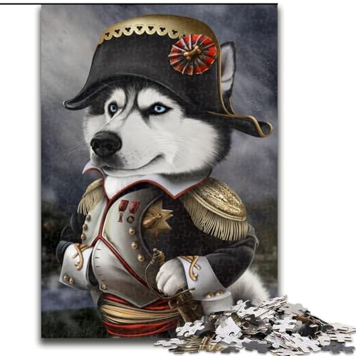 Puzzle mit 1000 Teilen für Teenager, Geschenke für Husky-Hund, Kaiser Napoleon, Spielzeug, intellektuelles Spiel, stärkt die Liebe zwischen Paaren, für Kinder ab 14 Jahren (Größe 50x75cm) von NBDSOYEWO