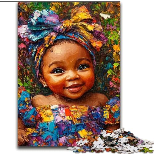 Puzzle mit 1000 Teilen für Teenager, Geschenke für afrikanische kleine Mädchen, Spielzeug, intellektuelles Spiel, stärkt die Liebe zwischen Paaren, für Kinder ab 14 Jahren (Größe 26x38cm) von NBDSOYEWO