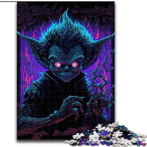 Puzzle mit 1000 Teilen für Teenager, Geschenke zum Thema Das Monster, Spielzeug zum Stressabbau, einzigartige Heimdekoration und Geschenke für 14-Jährige (Größe 50x75cm) von NBDSOYEWO