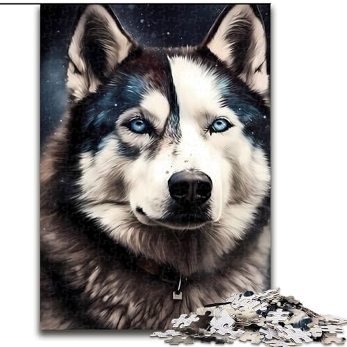 Puzzle mit 1000 Teilen für Teenager, Husky-Hund, für Kinder ab 14 Jahren, Lernspiel, Herausforderung, Spielzeug, Geschenk zum Geburtstag (Größe 26x38cm) von NBDSOYEWO