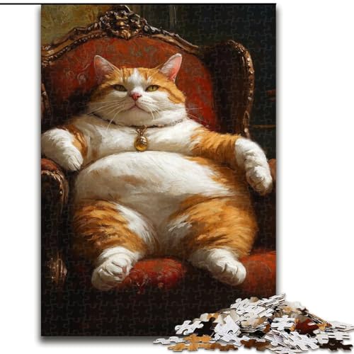 Puzzle mit 1000 Teilen für Teenager, Katzenkunst, Spielzeug, Denkspiel, stärkt die Liebe zwischen Paaren, für Kinder ab 14 Jahren (Größe 50x75cm) von NBDSOYEWO