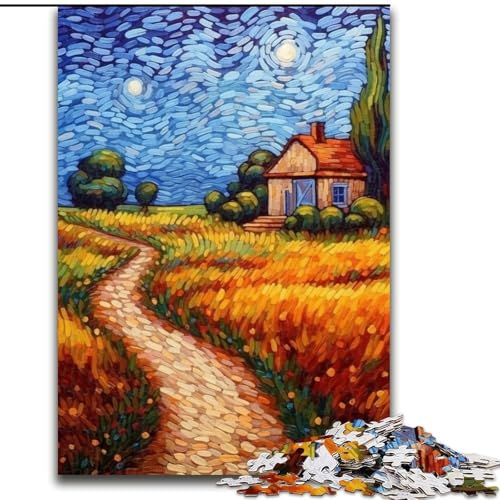 Puzzle mit 1000 Teilen für Teenager, Landschaft unter dem Nachthimmel, Spielzeug-Intellektuelles Spiel zur Stärkung der Liebe zwischen Paaren, für Kinder ab 14 Jahren (Größe 26x38cm) von NBDSOYEWO