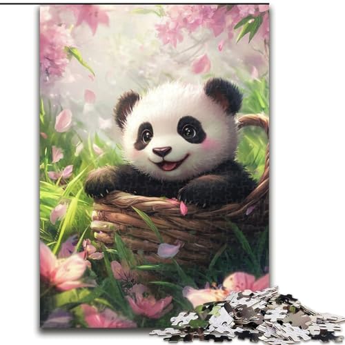 Puzzle mit 1000 Teilen für Teenager, Panda-Geschenke, Stressabbau-Spielzeug, einzigartige Heimdekoration und Geschenke für 14-Jährige (Größe 50x75cm) von NBDSOYEWO