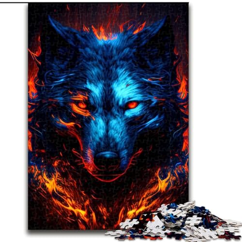 Puzzle mit 1000 Teilen für Teenager, Wolf, Spielzeug zum Stressabbau, einzigartige Heimdekoration und Geschenke für 14-Jährige (Größe 26x38cm) von NBDSOYEWO