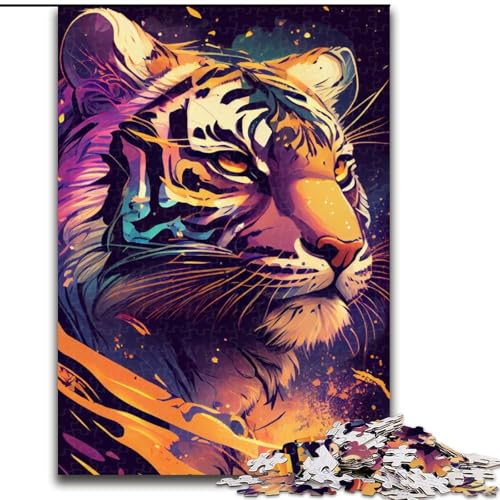 Puzzles für Erwachsene und Jugendliche, 1000 Teile, Tigertier, anspruchsvolles Spiel, Spielzeug, Wanddekoration, einzigartige Geburtstags (Größe 50x75cm) von NBDSOYEWO