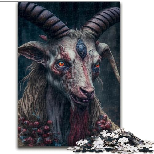 Puzzles für Erwachsene und Jugendliche, 1000 Teile, Ziegenteufel, anspruchsvolles Spiel, Spielzeug, Wanddekoration, einzigartige Geburtstags (Größe 26x38cm) von NBDSOYEWO