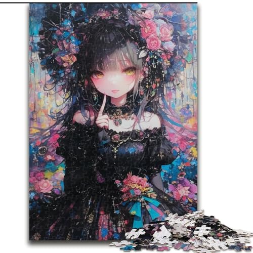 Puzzles für Erwachsene und Teenager, 1000 Teile, Japanisches Anime-Mädchen, anspruchsvolles Spiel, Spielzeug, Wanddekoration, einzigartige Geburtstags (Größe 50x75cm) von NBDSOYEWO
