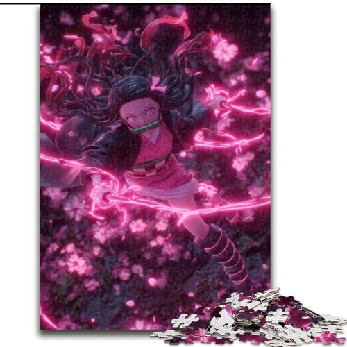 Puzzles für Erwachsene und Teenager, Puzzle Anime-Mädchen, lustige Aktivität für zu Hause, Spielzeug für Regentage, Geburtstagsgeschenke (Größe 50x75cm) von NBDSOYEWO