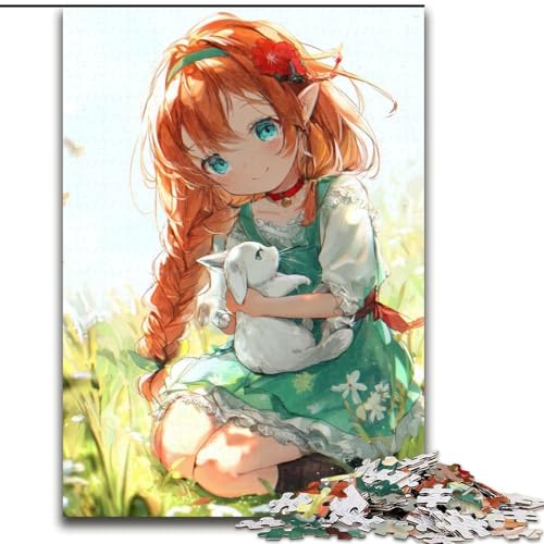 Puzzles für Erwachsene und Teenager, Puzzle Anime-Mädchen, lustige Aktivität für zu Hause, Spielzeug für Regentage, Geburtstagsgeschenke (Größe 50x75cm) von NBDSOYEWO