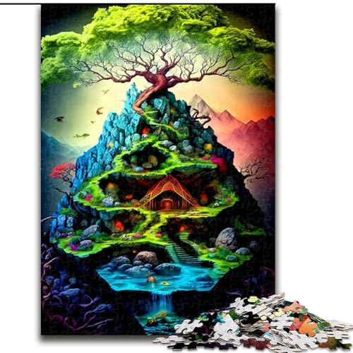 Puzzles für Erwachsene und Teenager, Puzzle Fantasielandschaft, Familienspiel für und einzigartige Heimdekoration und Geschenke für 14-Jährige (Größe 26x38cm) von NBDSOYEWO