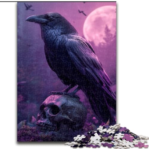 Puzzles für Erwachsene und Teenager, Puzzle Magische Krähe, lustige Aktivität für zu Hause, Spielzeug für Regentage, Geburtstagsgeschenke (Größe 26x38cm) von NBDSOYEWO